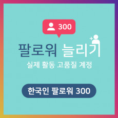 한국인 팔로워 300명