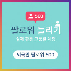 외국인 팔로워 500명