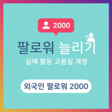 외국인 팔로워 2000명